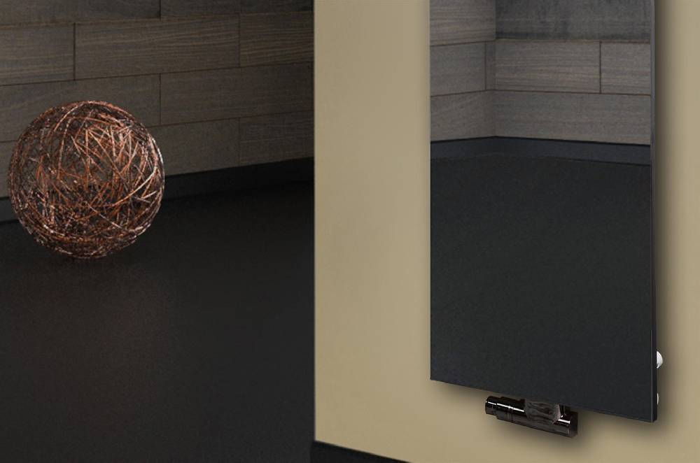 Szagato Badheizkörper mit Spiegel Design Montevideo 2 (Spiegelfront) 120x47cm 799 Watt Spiegel (+1 Halter 15mm) SZAGATO Designheizkörper mit Mittelanschluss Blitzverkäufe
