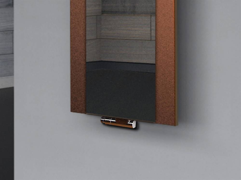 Szagato BADHEIZKÖRPER mit Spiegel Design Singapur 2 120x47cm 799 Watt braun SZAGATO Designheizkörper Handtuchheizkörper mit Mittelanschluss Handtuchwärmer Cyber Monday