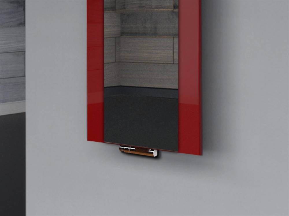 Szagato BADHEIZKÖRPER mit Spiegel Design Singapur 2 120x47cm 799 Watt rot SZAGATO Designheizkörper Handtuchheizkörper mit Mittelanschluss Handtuchwärmer Muttertagsangebot