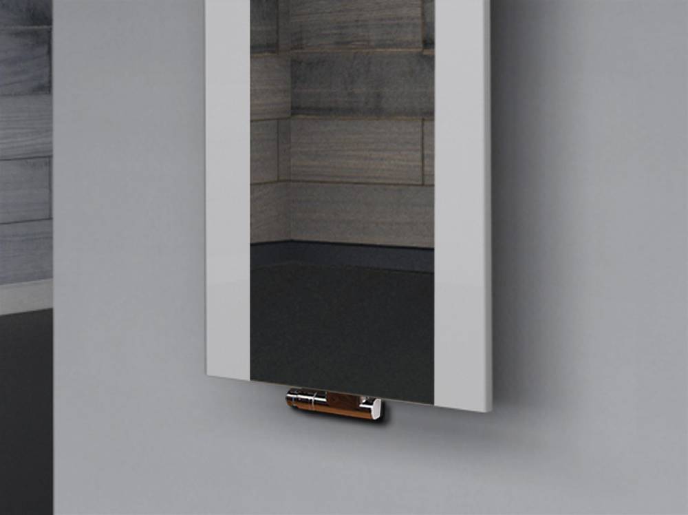 Szagato BADHEIZKÖRPER mit Spiegel Design Singapur 2 120x47cm 799 Watt weiß SZAGATO Designheizkörper Handtuchheizkörper mit Mittelanschluss Handtuchwärmer Top Angebot