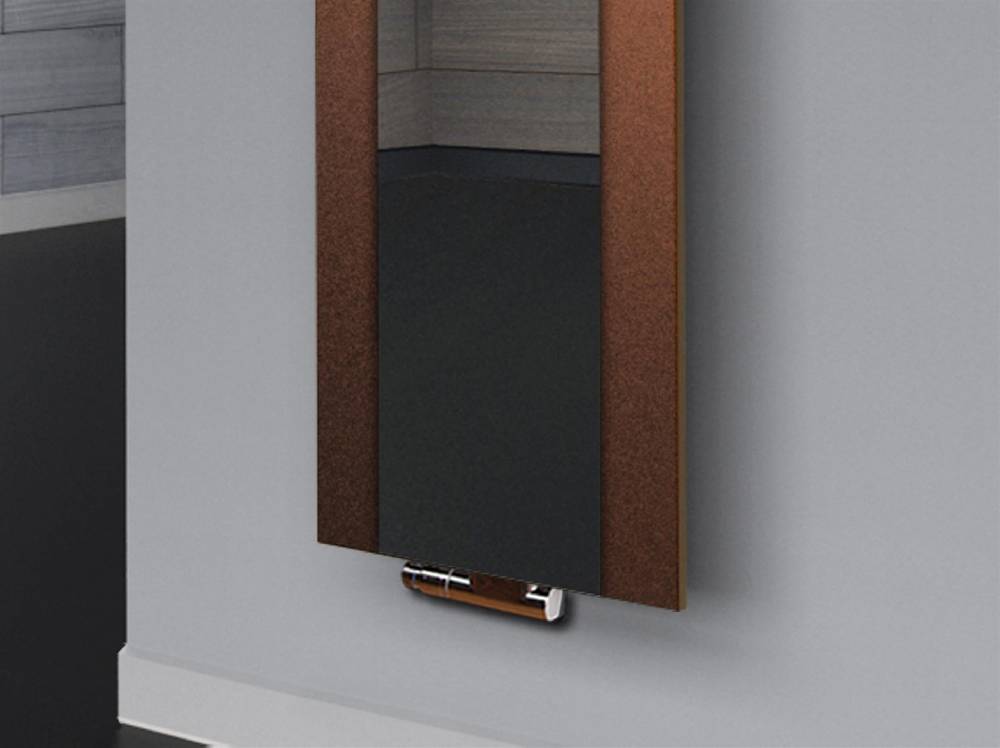 Szagato BADHEIZKÖRPER mit Spiegel Design Singapur 3 180x47cm 1118 Watt braun (+2 Halter 15mm) SZAGATO Designheizkörper mit Mittelanschluss Handtuchwärmer Blitzangebot