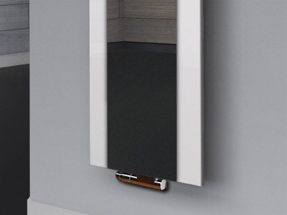 Szagato BADHEIZKÖRPER mit Spiegel Design Singapur 3 180x47cm 1118 Watt weiß (+2 Halter 50mm) SZAGATO Designheizkörper mit Mittelanschluss Handtuchwärmer Begrenzte Freigabe