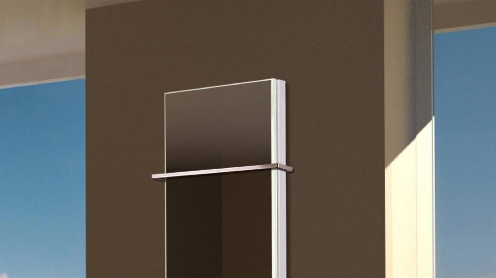Szagato BADHEIZKÖRPER mit Spiegel Montevideo 5 120x47cm 1458 Watt Spiegel +1 Halter 15mm SZAGATO Designheizkörper Handtuchheizkörper mit Mittelanschluss Zeitbegrenzte Promotion