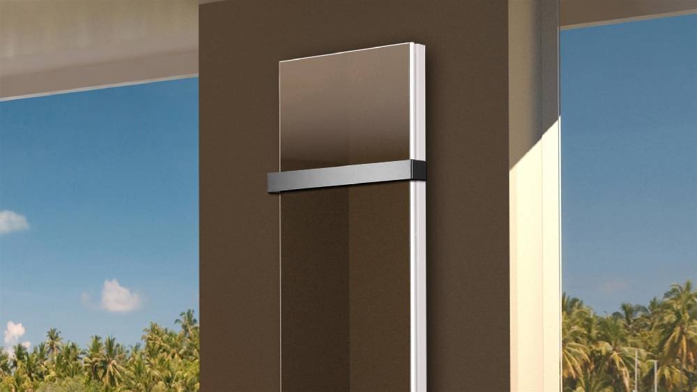 Szagato BADHEIZKÖRPER Spiegel Montevideo 6 180x47cm 1964 Watt Spiegel +1 Halter 50mm SZAGATO Designheizkörper Handtuchheizkörper mit Mittelanschluss Vierteljährliche Förderung