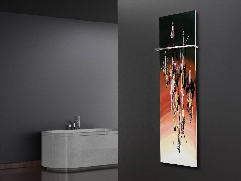 Szagato BADHEIZKÖRPER Vernissage Design 16 180x47cm 1118 Watt Acryl (+1 Halter 15mm) SZAGATO Designheizkörper Handtuchheizkörper mit Mittelanschluss