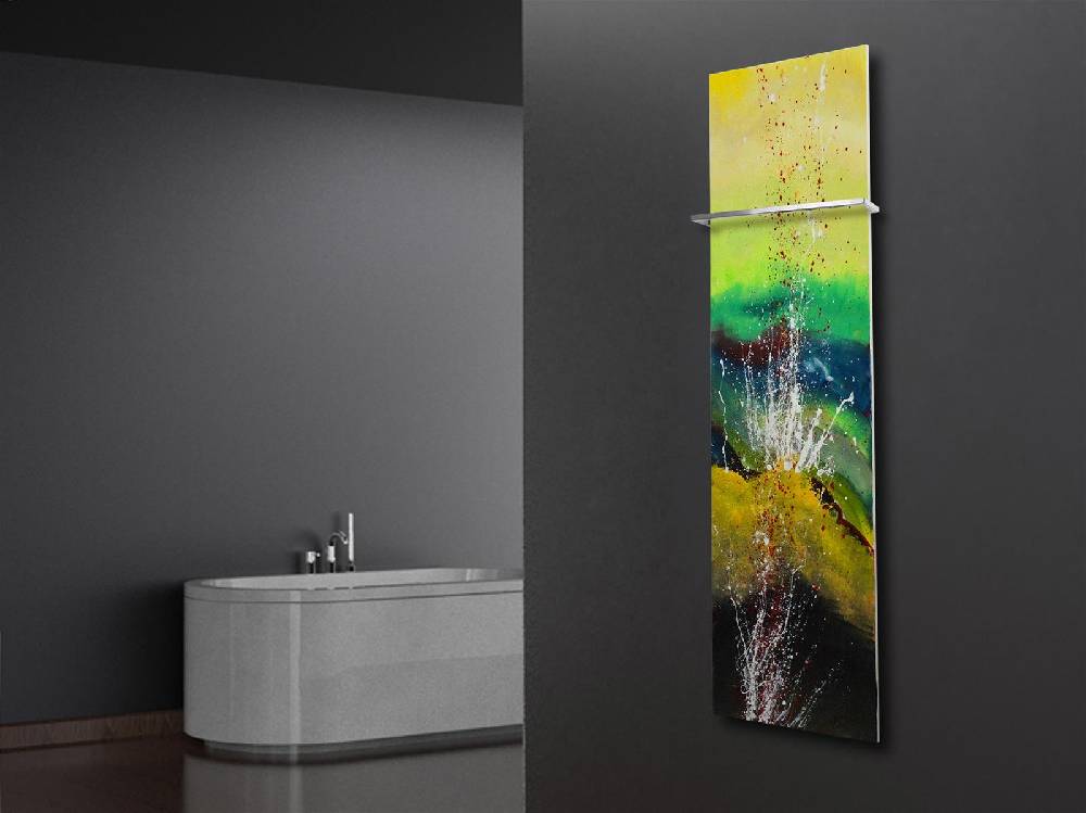 Szagato BADHEIZKÖRPER Vernissage Design 23 180x47cm 1118 Watt Acryl (+1 Halter 15mm) SZAGATO Designheizkörper Handtuchheizkörper mit Mittelanschluss