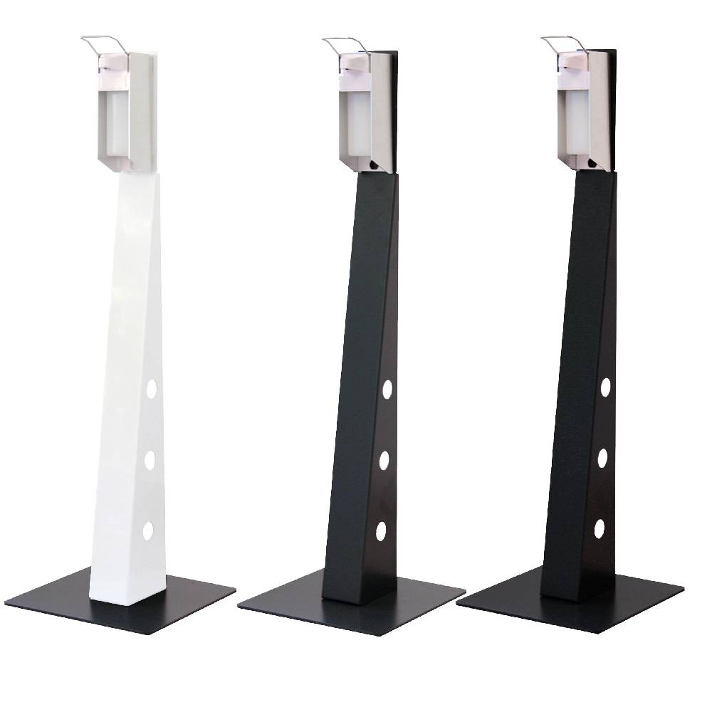 Szagato Desinfektionsmittelspender stehend Aluminium HxBxT: 118x36x36cm schwarz, Design 4: Rechteck, inkl. Spender (Hygienesäule Desinfektionsmittelständer Hygienespender) (Marke Szagato) Made in Germany