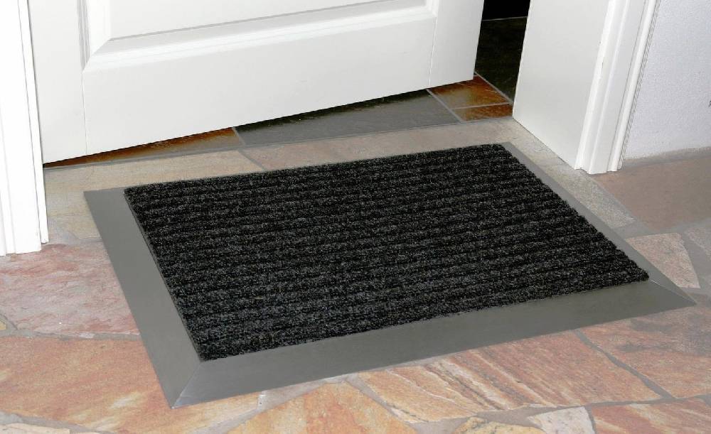 Szagato Edelstahlrahmen mit Fußmatte Ripps 70x50cm SZAGATO Made in Germany Schuhabstreifer Edelstahl außen Schmutzfangmatte Fußabtreter Schmutzmatte Limitierter Zeitrabatt
