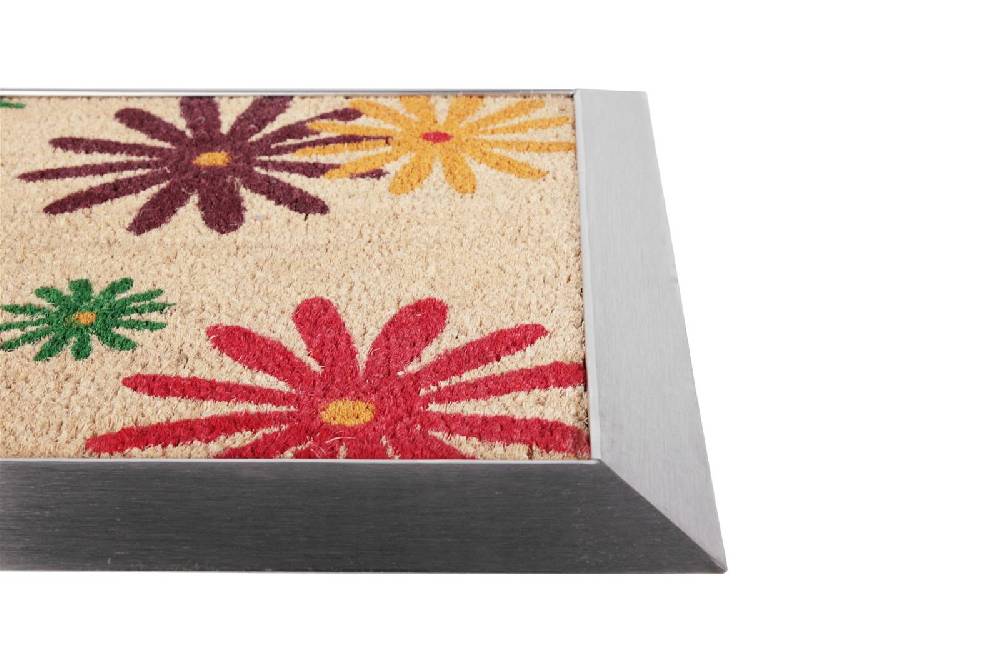 Szagato Fußmatte mit Edelstahl-Rahmen 70x50cm Design 25 Sonnenblumen SZAGATO Fussmatte außen Fussmatte outdoor Fussmatte innen Schuhabstreifer Fussabtreter Exklusivangebot