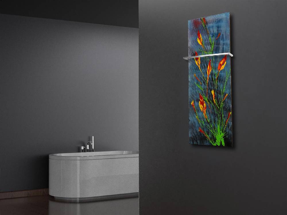 Szagato BADHEIZKÖRPER Vernissage Design 54 120x47cm 799 Watt Acryl (+1 Halter 15mm) SZAGATO Designheizkörper Handtuchheizkörpertelanschluss Handtuchwärmer