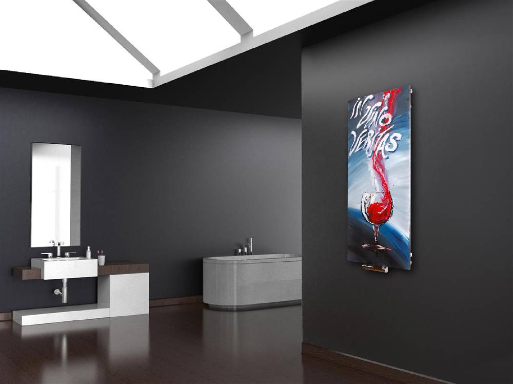 Szagato BADHEIZKÖRPER Vernissage Design 57 120x47cm 799 Watt Acryl SZAGATO Designheizkörper Handtuchheizkörper mit Mittelanschluss Handtuchwärmer Vatertagsangebot