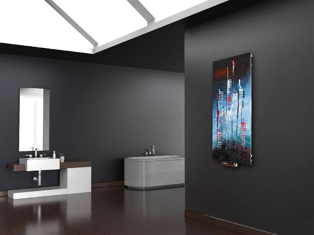 Szagato BADHEIZKÖRPER Vernissage Design 58 120x47cm 799 Watt Acryl SZAGATO Designheizkörper Handtuchheizkörper mit Mittelanschluss Handtuchwärmer Jubiläumsangebot
