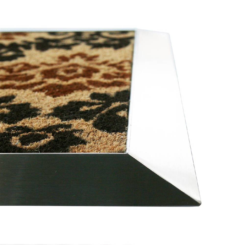 Szagato Fußmatte mit Edelstahl-Rahmen 84x54cm Design 34 Kokos braun SZAGATO Fussmatte außen Fussmatte outdoor Fussmatte innen Schuhabstreifer Fussabtreter Super Sparpreis