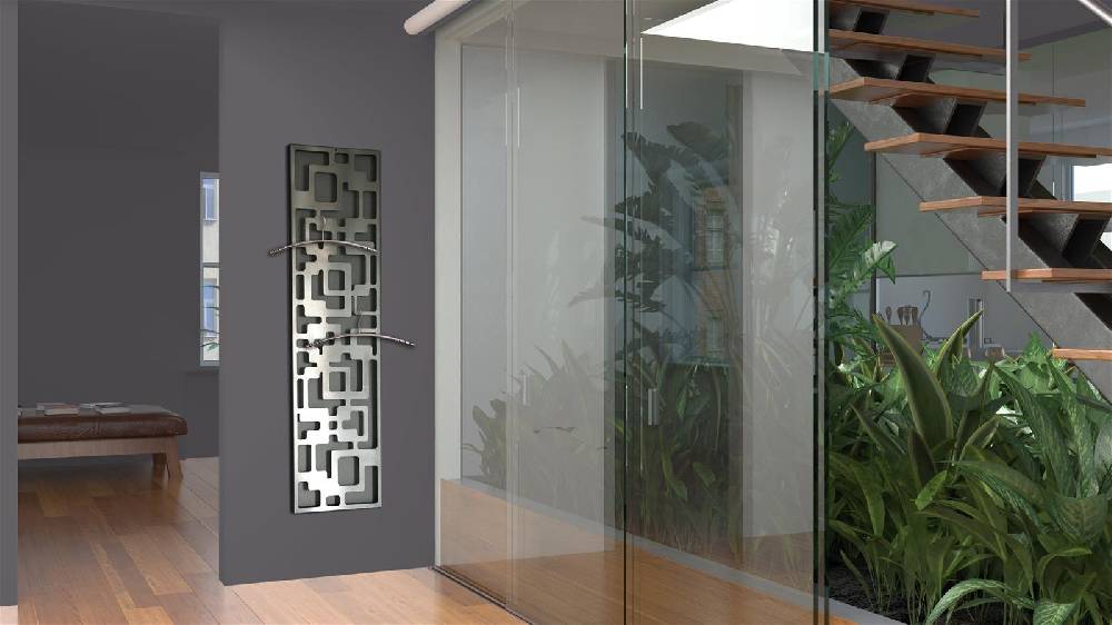 Szagato Garderobe Wandgarderobe Design Downtown 140x40cm Edelstahl matt SZAGATO Garderobe Metall Wand Garderobenpaneel Garderobenleiste Flurgarderobe Flur Letzte 3 Tage
