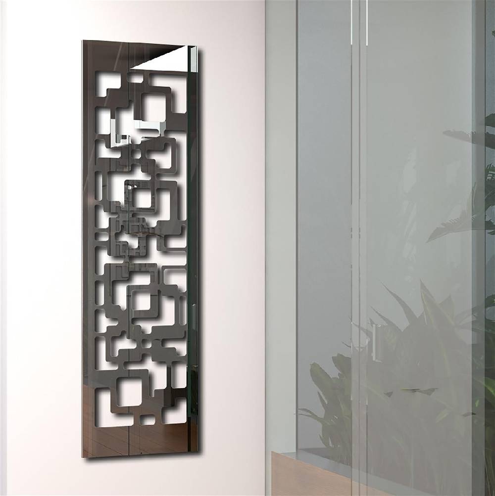 Szagato Garderobe Wandgarderobe Design Downtown 140x40cm Edelstahl SZAGATO Garderobe Metall Wand Garderobenpaneel Garderobenleiste Flurgarderobe Flur