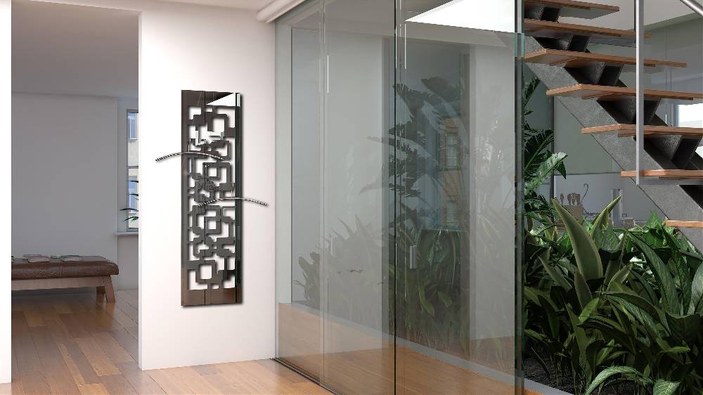 Szagato Garderobe Wandgarderobe Design Downtown 140x40cm Edelstahl SZAGATO Garderobe Metall Wand Garderobenpaneel Garderobenleiste Flurgarderobe Flur JETZT KAUFEN