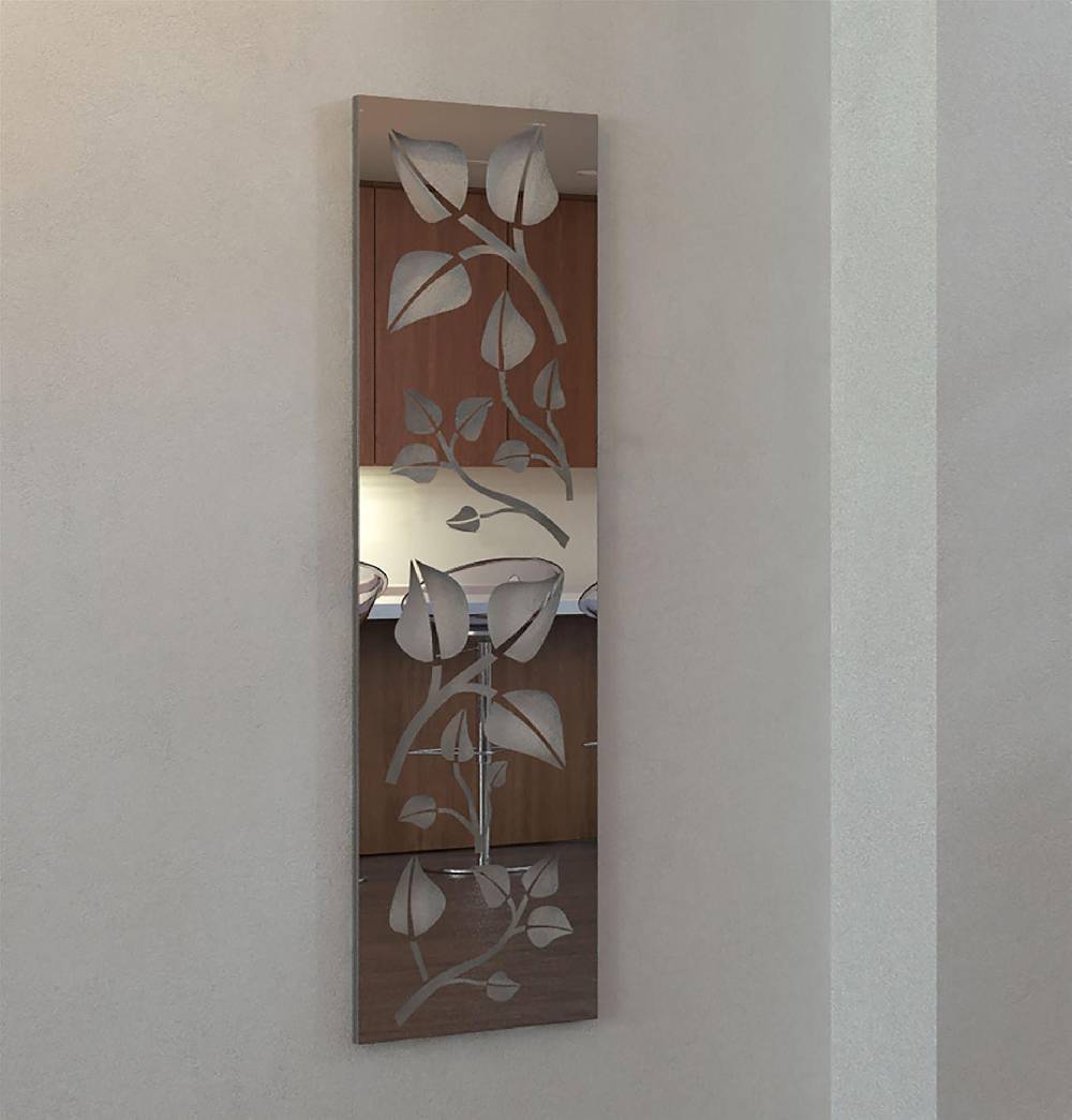 Szagato Garderobe Wandgarderobe Design Leaves 140x40cm Edelstahl hochglanz SZAGATO Garderobe Wand Metall Garderobenpaneel Garderobenleiste Flurgarderobe Letzter Tag