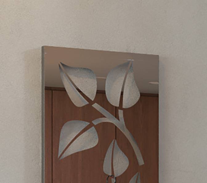 Szagato Garderobe Wandgarderobe Design Leaves 140x40cm Edelstahl hochglanz SZAGATO Garderobe Wand Metall Garderobenpaneel Garderobenleiste Flurgarderobe Letzter Tag