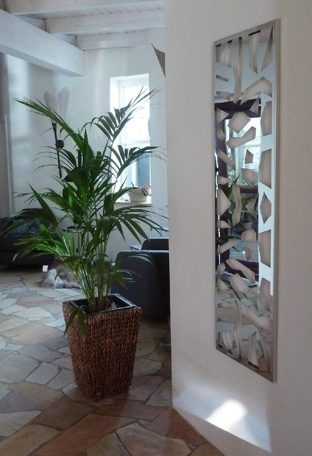 Szagato Garderobe Wandgarderobe Design Mosaik 140x40cm Edelstahl 3D poliert SZAGATO Garderobe Metall Wand Garderobenpaneel Garderobenleiste Flurgarderobe Bis zu 50% Rabatt