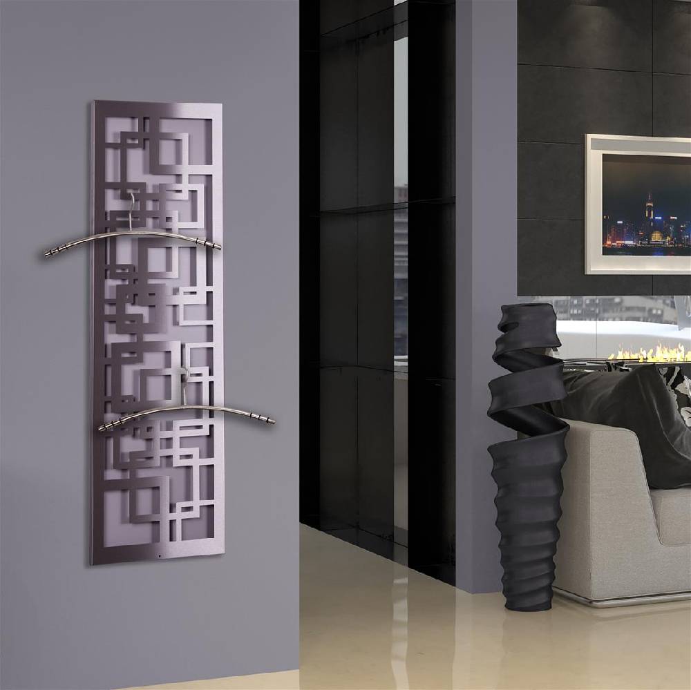 Szagato Garderobe Wandgarderobe Design Quadrat 140x40cm Edelstahl matt SZAGATO Garderobe Metall Garderobe Wand Garderobenpaneel Garderobenleiste Flur Bis zu 65% Rabatt