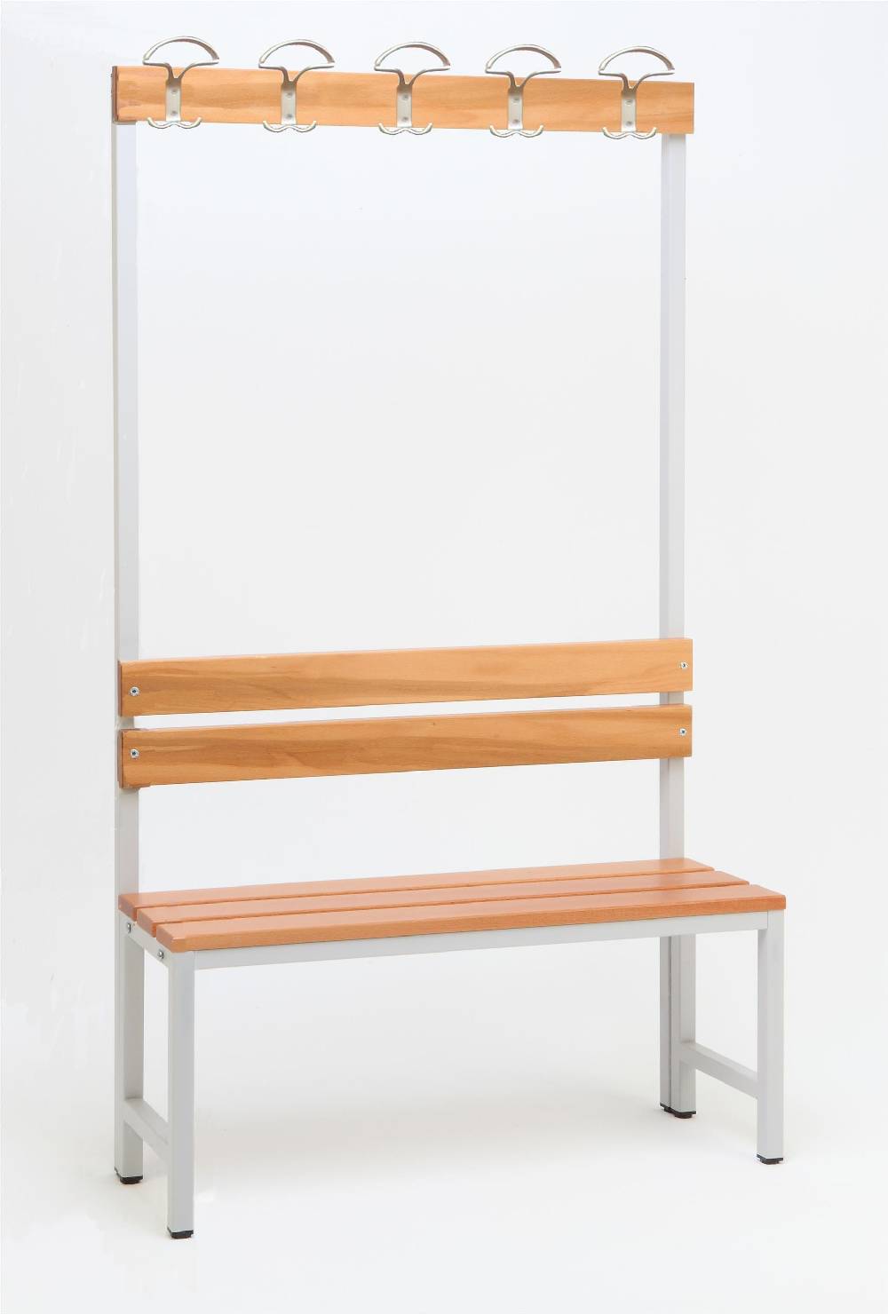 Szagato Garderobenbank mit Haken 1-seitig HxBxT 170x100x30cm Marke SZAGATO Umkleidebank Umkleide Sitzbank Garderobe mit Sitzbank Garderoben Bank