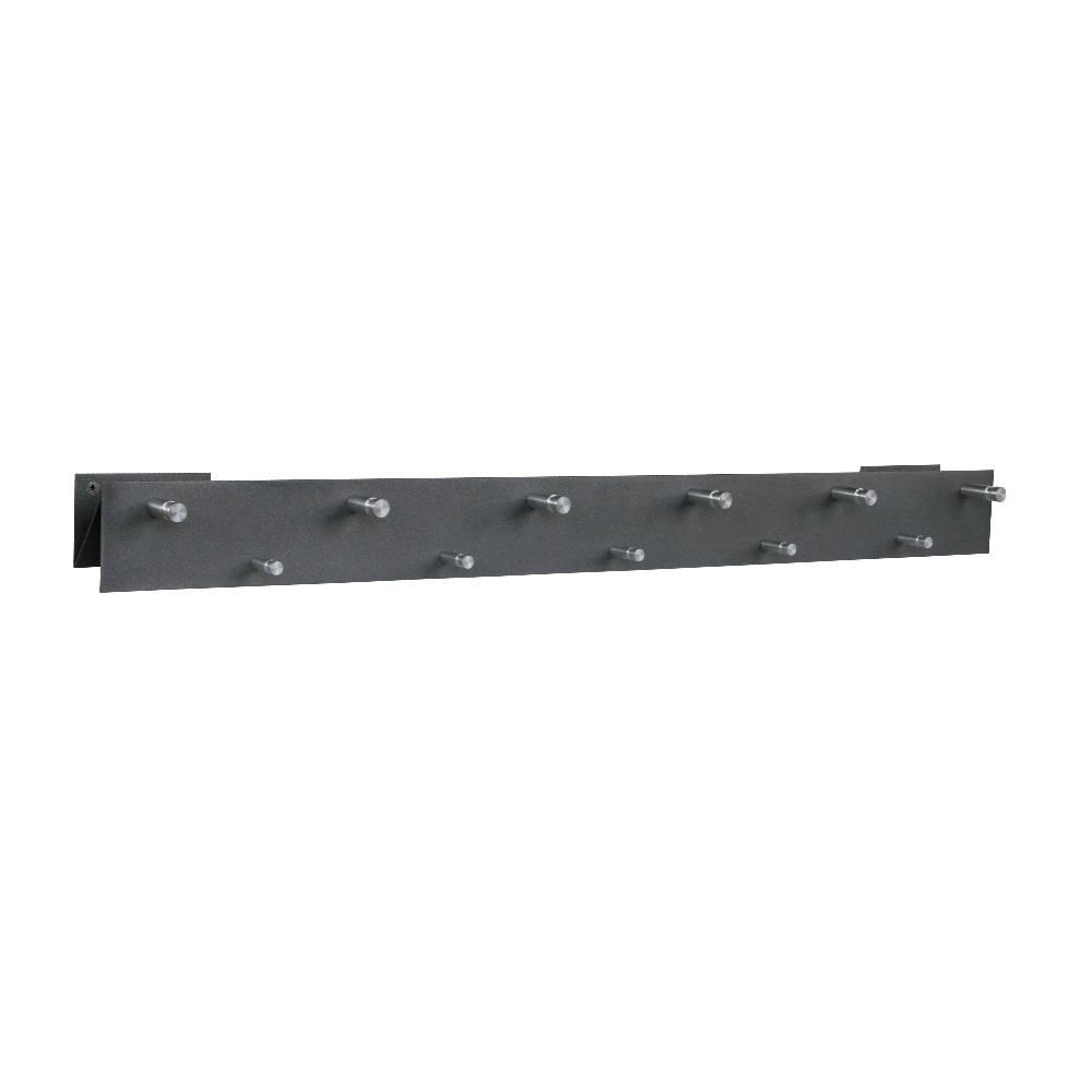 Szagato Garderobenleiste grau 100x9cm (N-Anordnung) SZAGATO Made in Germany Garderobenpaneel Flurgarderobe Garderobe Flur Wandgarderobe Hakenleiste Outlet