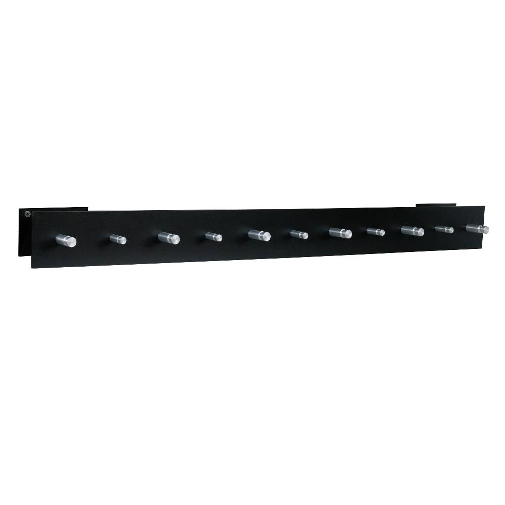 Szagato Garderobenleiste schwarz 100x9cm (gerade Anordnung) SZAGATO Made in Germany Garderobenpaneel Flurgarderobe Garderobe Flur Wandgarderobe Hakenleiste Auslauf
