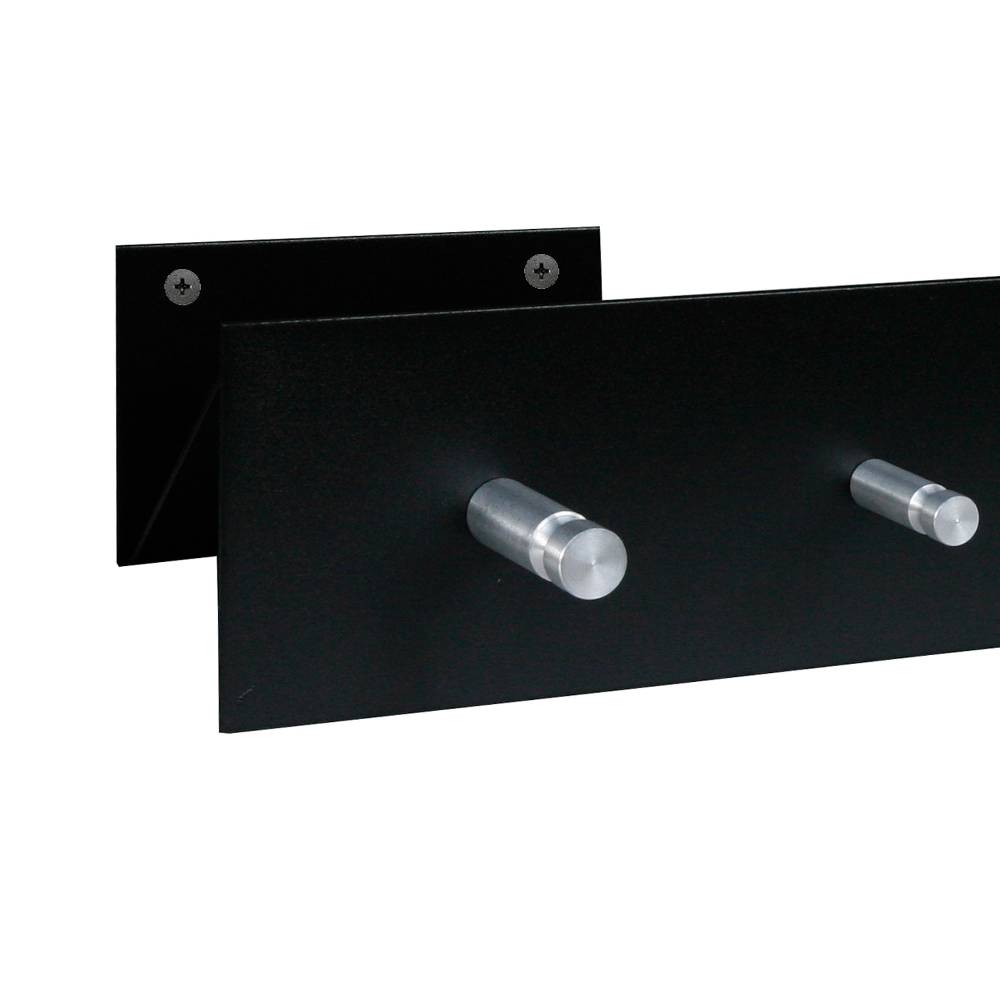 Szagato Garderobenleiste schwarz 100x9cm (gerade Anordnung) SZAGATO Made in Germany Garderobenpaneel Flurgarderobe Garderobe Flur Wandgarderobe Hakenleiste Auslauf