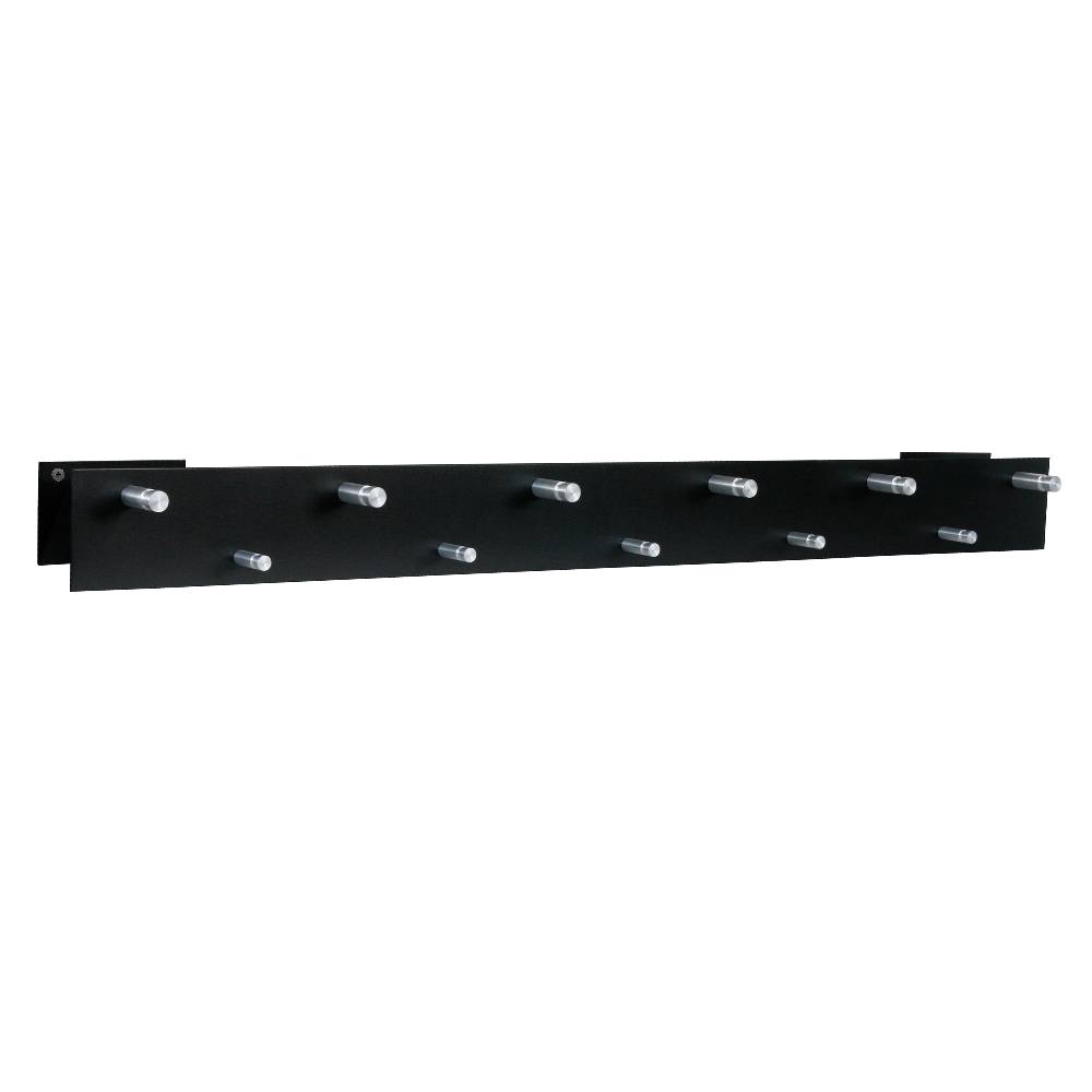 Szagato Garderobenleiste schwarz 100x9cm (N-Anordnung) SZAGATO Made in Germany Garderobenpaneel Flurgarderobe Garderobe Flur Wandgarderobe Hakenleiste