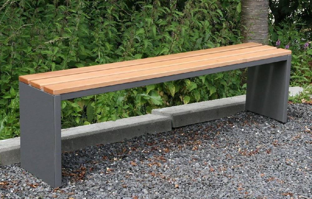Szagato Gartenbank Parkbank Edelstahl BxTxH 200x30x40cm anthrazit SZAGATO Made in Germany Sitzbank Metall Umkleidebank Parkbank wetterfest Parkbänke Hotsell