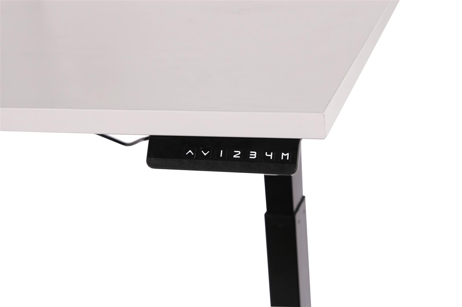 Szagato Gestell höhenverstellbarer Schreibtisch 118x70x62-127cm schwarz für Platten von 120-180cm mit Memory-Funktion SZAGATO höhenverstellbarer Schreibti Schlussverkauf