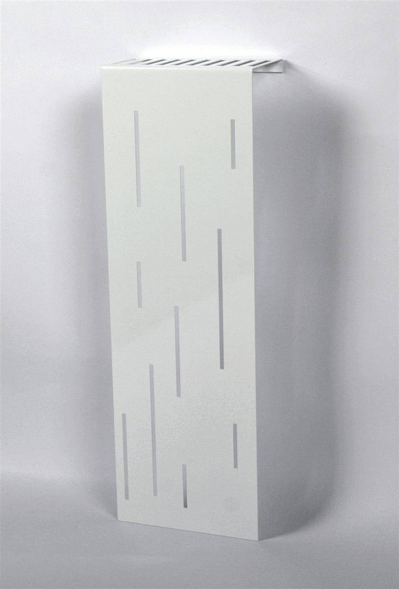 Szagato Heizkörperverkleidung 60 x 20cm Design Rain weiß (1 Stück) SZAGATO Heizungsverkleidung Verkleidung Heizkörper Abdeckung Heizkörper Heizungsabdeckung Lagerräumung