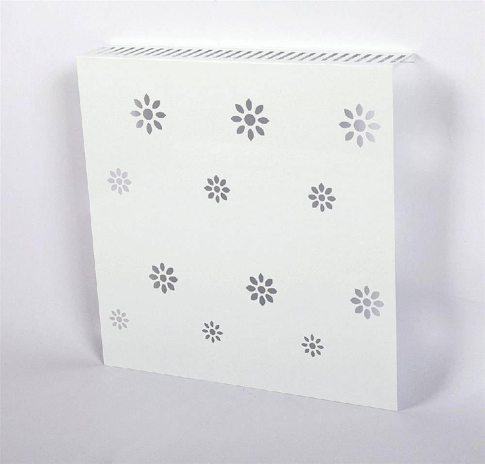 Szagato Heizkörperverkleidung 60x 60cm Design Flower weiß (1 Stück) SZAGATO Heizungsverkleidung Verkleidung Heizkörper Abdeckung Heizkörper Heizungsabdeckung Online Outlet