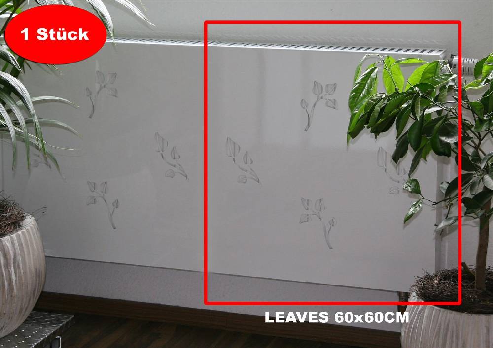 Szagato Heizkörperverkleidung 60x 60cm Design Leaves weiß (1 Stück) SZAGATO Heizungsverkleidung Verkleidung Heizkörper Abdeckung Heizkörper Heizungsabdeckung Zeitlich begrenztes Angebot