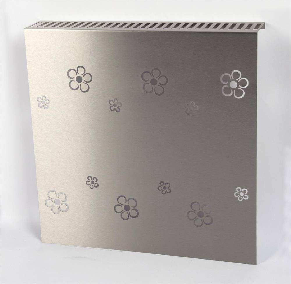 Szagato Heizkörperverkleidung Edelstahl 60 x 60cm Design Flower Frame (2 Stück) SZAGATO Heizungsverkleidung Verkleidung Heizkörper Abdeckung für Heizkörper Räumungsverkauf