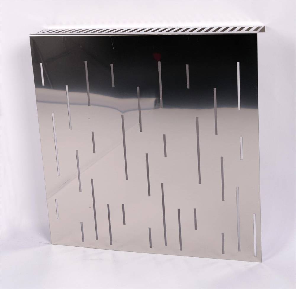 Szagato Heizkörperverkleidung Edelstahl glänzend 60x 60cm Design Rain SET=2 Stück SZAGATO Heizungsverkleidung Verkleidung Heizkörper Abdeckung für Heizkörper Wochenangebot
