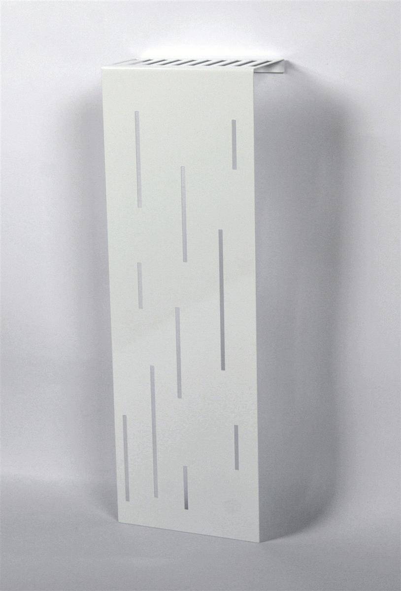 Szagato Heizkörperverkleidung 60 x 20cm Design Rain weiß (SET=3 Stück) SZAGATO Heizungsverkleidung Verkleidung Heizkörper Abdeckung für Heizkörper Neueste Stile