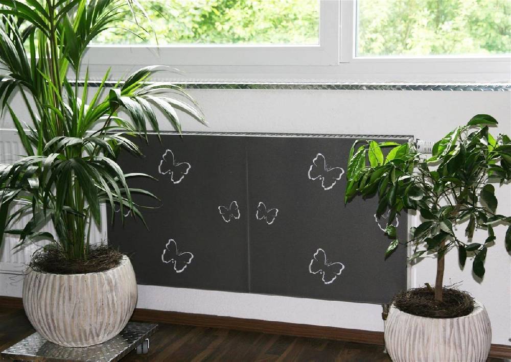 Szagato Heizkörperverkleidung 60 x 60cm Butterfly anthrazit 1 Stück SZAGATO Heizungsverkleidung Verkleidung Heizkörper Abdeckung Heizkörper Heizungsabdeckung Vierteljährliche Förderung