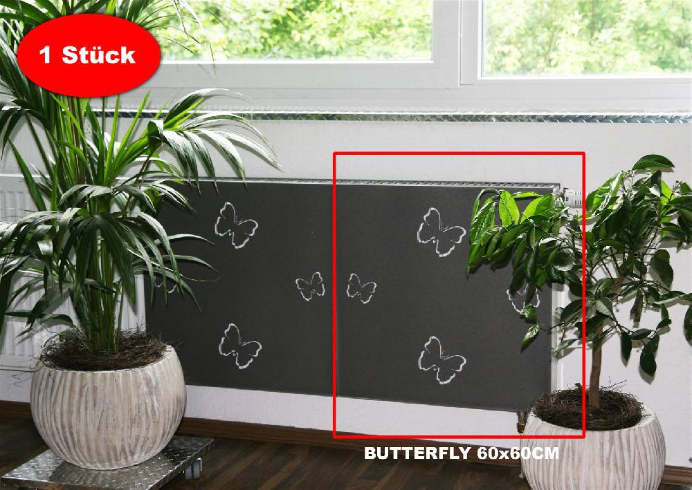 Szagato Heizkörperverkleidung 60 x 60cm Butterfly anthrazit 1 Stück SZAGATO Heizungsverkleidung Verkleidung Heizkörper Abdeckung Heizkörper Heizungsabdeckung Vierteljährliche Förderung