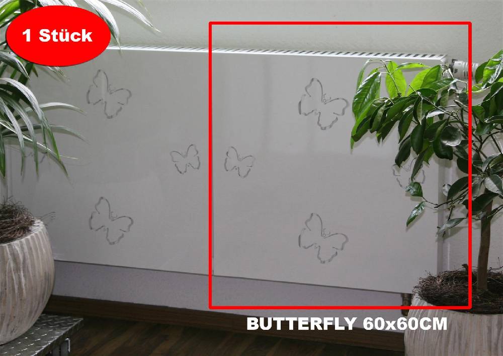 Szagato Heizkörperverkleidung 60 x 60cm Butterfly weiß (1 Stück) SZAGATO Heizungsverkleidung Verkleidung Heizkörper Abdeckung Heizkörper Heizungsabdeckung Bis zu 55% Rabatt