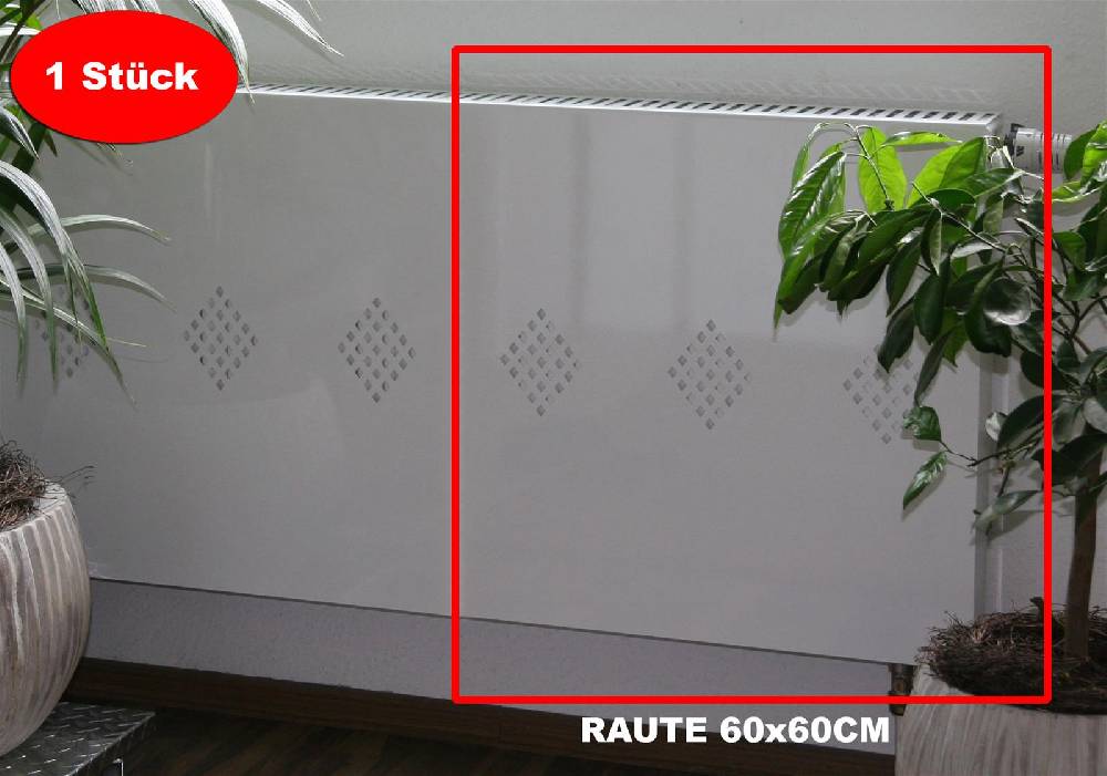 Szagato Heizkörperverkleidung 60 x 60cm Design Raute weiß (1 Stück) SZAGATO Heizungsverkleidung Verkleidung Heizkörper Abdeckung Heizkörper Heizungsabdeckung Begrenzt auf 3 Tage