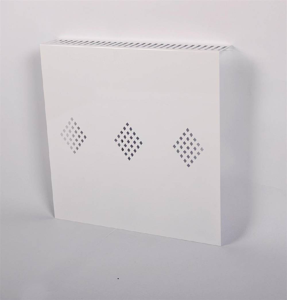 Szagato Heizkörperverkleidung 60 x 60cm Design Raute weiß (1 Stück) SZAGATO Heizungsverkleidung Verkleidung Heizkörper Abdeckung Heizkörper Heizungsabdeckung Begrenzt auf 3 Tage