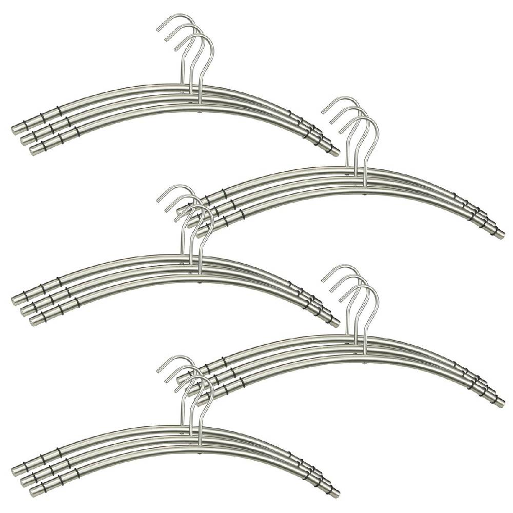 Szagato Kleiderbügel Edelstahl VE=15 Stück SZAGATO Edelstahl Kleiderbügel modern Hosenbügel Design Kleiderbügel Metall Hänger Garderobenbügel hochwertig Günstiger Verkauf