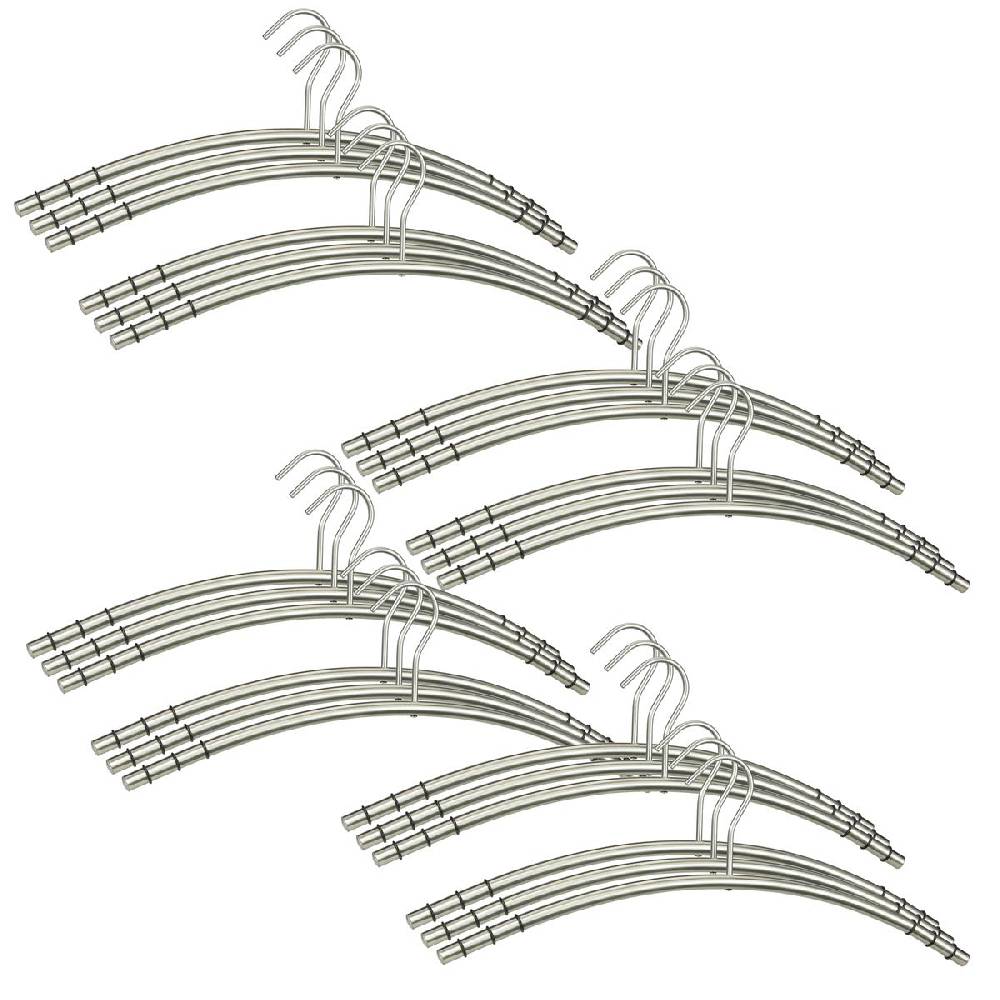 Szagato Kleiderbügel Edelstahl VE=24 Stück SZAGATO Edelstahl Kleiderbügel modern Hosenbügel Design Kleiderbügel Metall Hänger Garderobenbügel hochwertig Fabrikverkauf