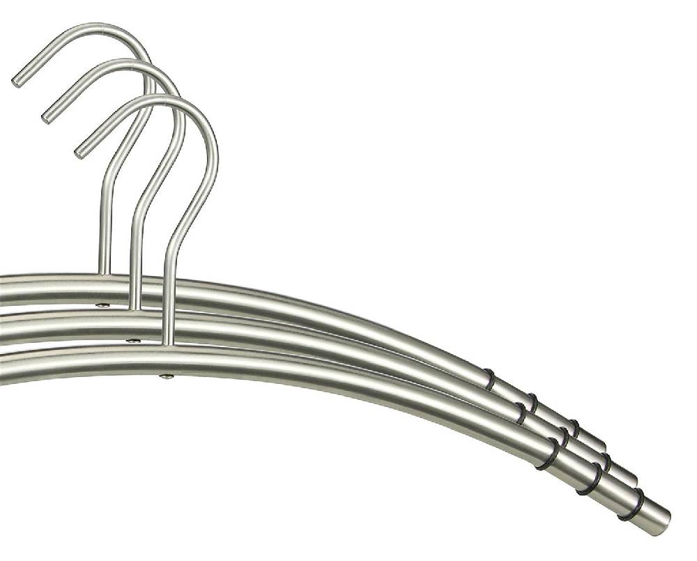 Szagato Kleiderbügel Edelstahl VE=24 Stück SZAGATO Edelstahl Kleiderbügel modern Hosenbügel Design Kleiderbügel Metall Hänger Garderobenbügel hochwertig Fabrikverkauf