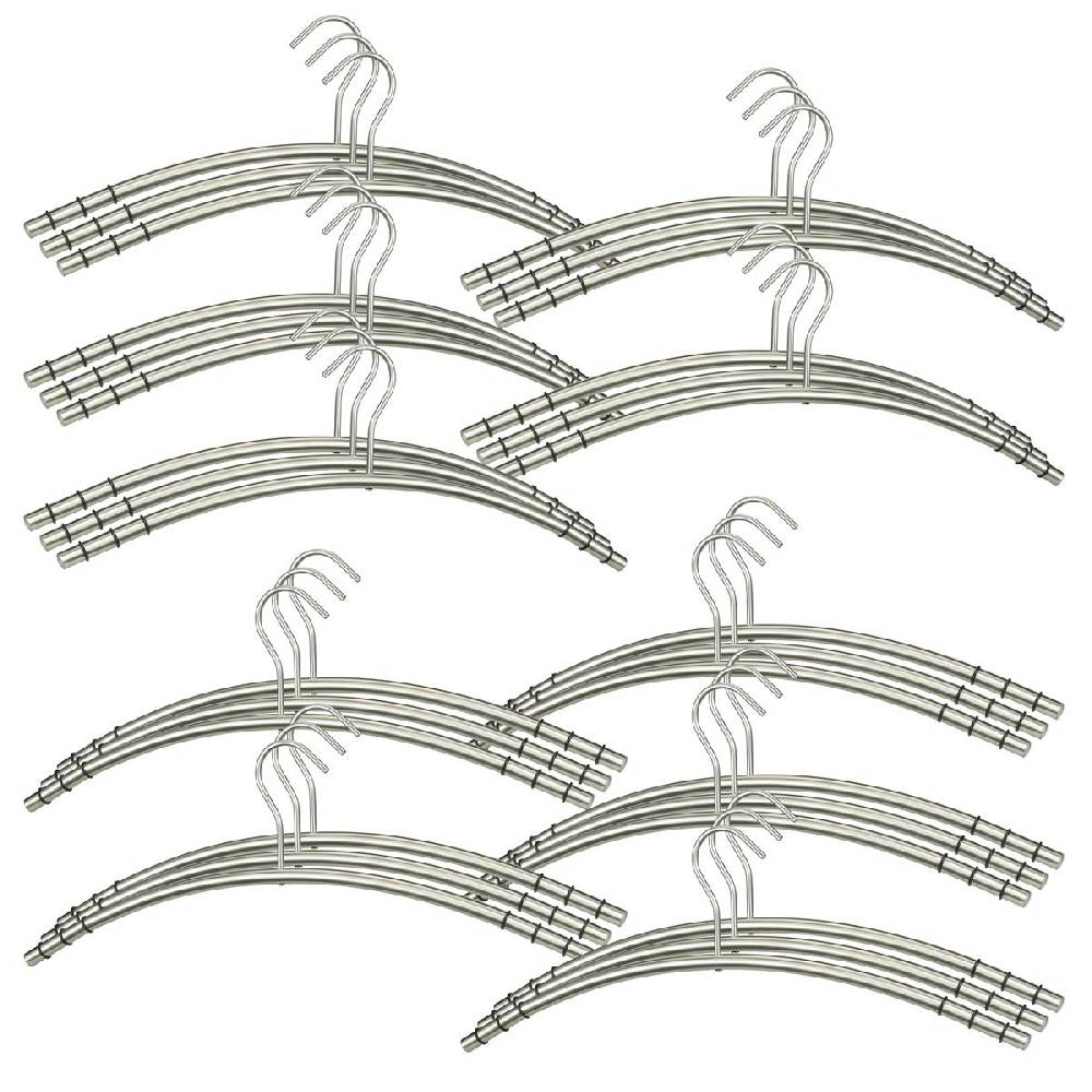 Szagato Kleiderbügel Edelstahl VE=30 Stück SZAGATO Edelstahl Kleiderbügel modern Hosenbügel Design Kleiderbügel Metall Hänger Garderobenbügel hochwertig Blitzverkäufe