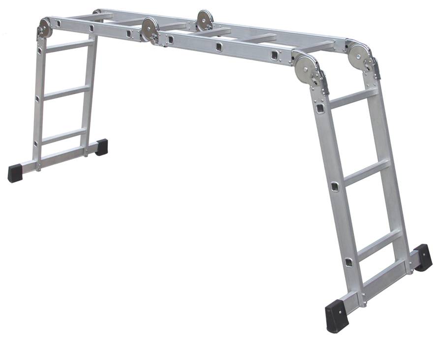 Szagato Mehrzweckleiter 4x3 Stufen 330cm ALU SZAGATO Arbeitsleiter ALU Multifunktions-Leiter Gelenkleiter 3in1 Mehrzweckleiter Vielzweckleiter Fabrikpreis
