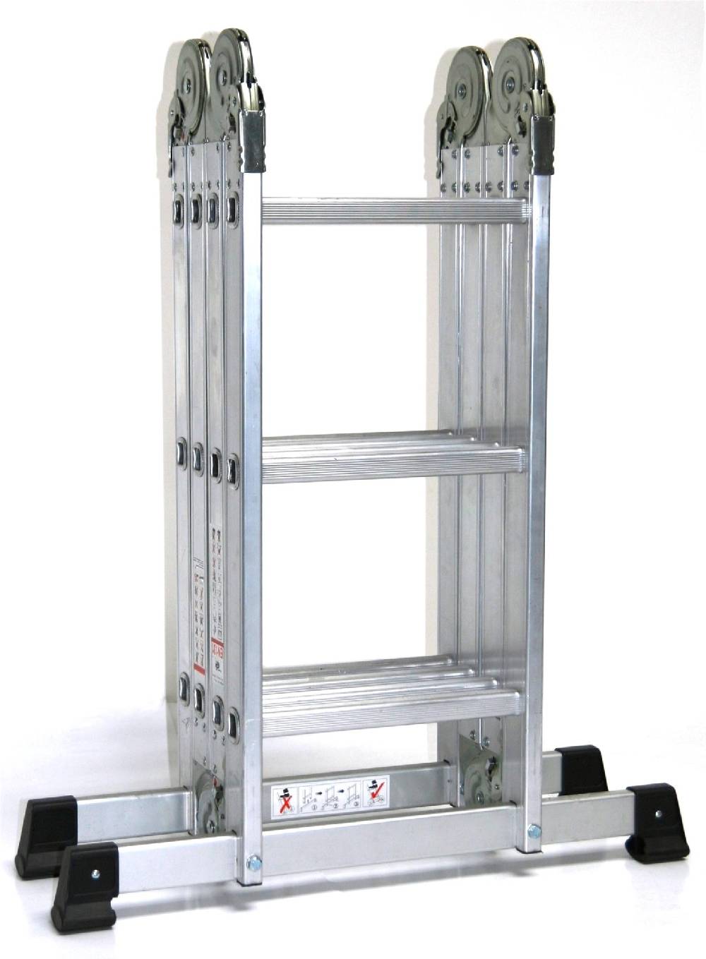 Szagato Mehrzweckleiter 4x3 Stufen 330cm ALU SZAGATO Arbeitsleiter ALU Multifunktions-Leiter Gelenkleiter 3in1 Mehrzweckleiter Vielzweckleiter Fabrikpreis