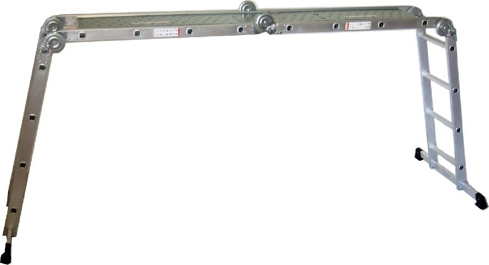Szagato Mehrzweckleiter 4x4 Stufen 460cm mit Plattform ALU SZAGATO Arbeitsleiter ALU Multifunktions-Leiter Gelenkleiter mit Plattsform 3in1 Mehrzweckleiter Günstig kaufen