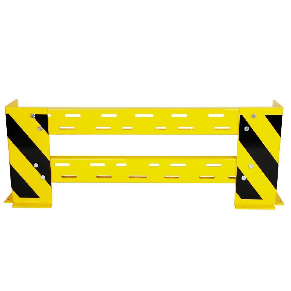 Szagato Rammschutz Planke 100-115cm + 2 Rammschutze + 8 Dübel SZAGATO Rammschutz Balken Regal Anfahrschutz Regale Rammschutzbügel
